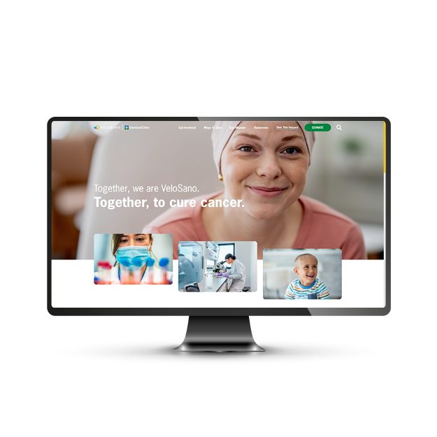 VeloSano webpage on desktop